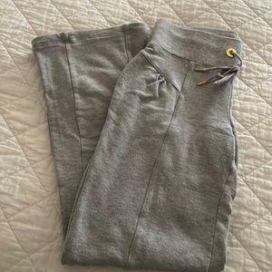 BEBE Gray Rhinestone Sweatpants